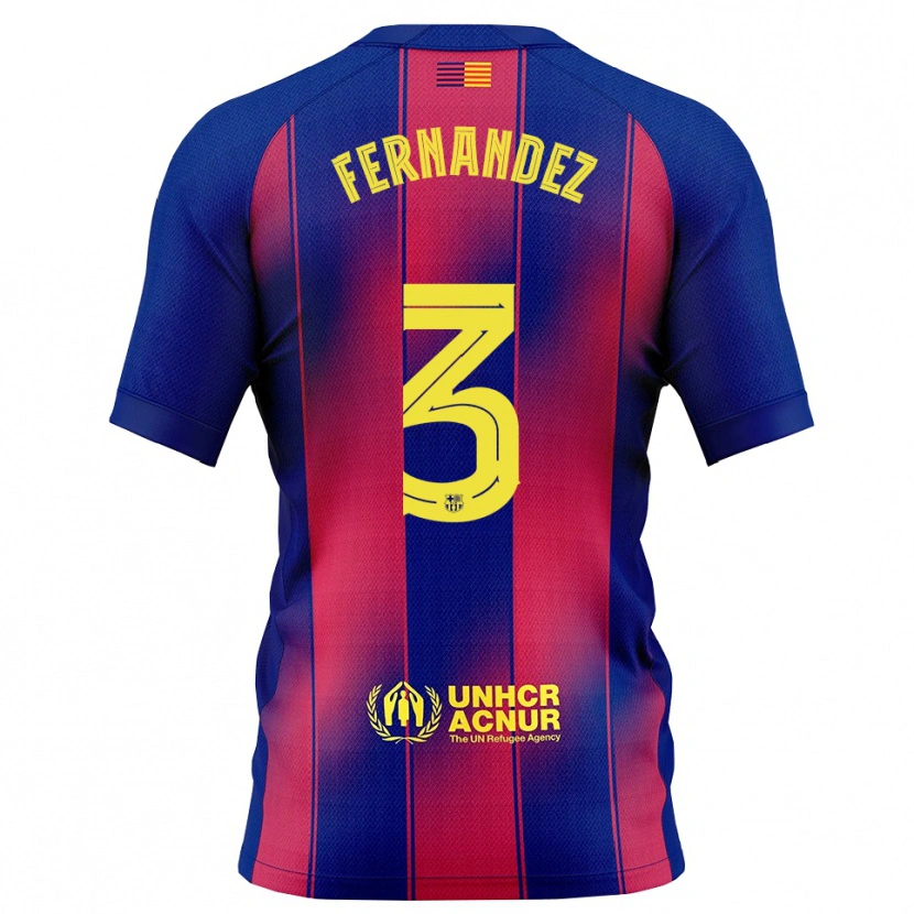 Danxenメンズジャナ・フェルナンデス#3青赤ホームシャツ2025/26ジャージーユニフォーム