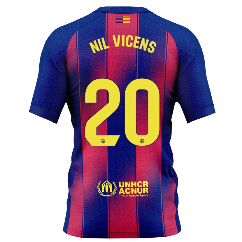 DanxenメンズNil Vicens#20青赤ホームシャツ2025/26ジャージーユニフォーム