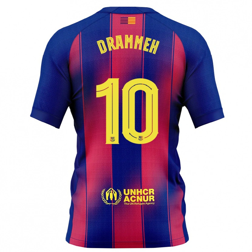 DanxenメンズAlieu Drammeh#10青赤ホームシャツ2025/26ジャージーユニフォーム