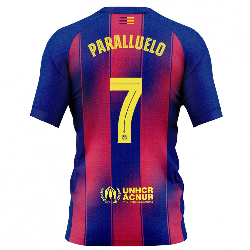 Danxenメンズサルマ・パラルエロ#7青赤ホームシャツ2025/26ジャージーユニフォーム