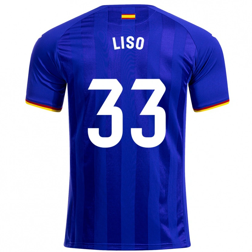 DanxenメンズAdrián Liso#33青赤黄ホームシャツ2025/26ジャージーユニフォーム