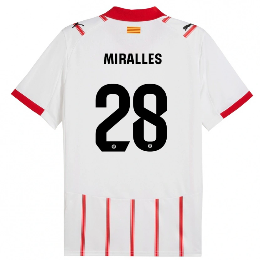 DanxenメンズDiego Miralles#28白赤ホームシャツ2025/26ジャージーユニフォーム