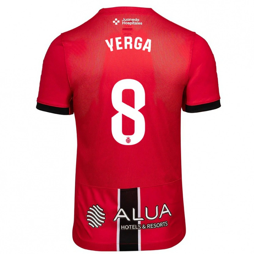 DanxenメンズAlejandro Yerga#8赤黒ホームシャツ2025/26ジャージーユニフォーム