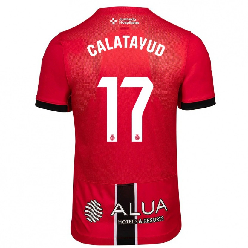 DanxenメンズMiguel Calatayud#17赤黒ホームシャツ2025/26ジャージーユニフォーム
