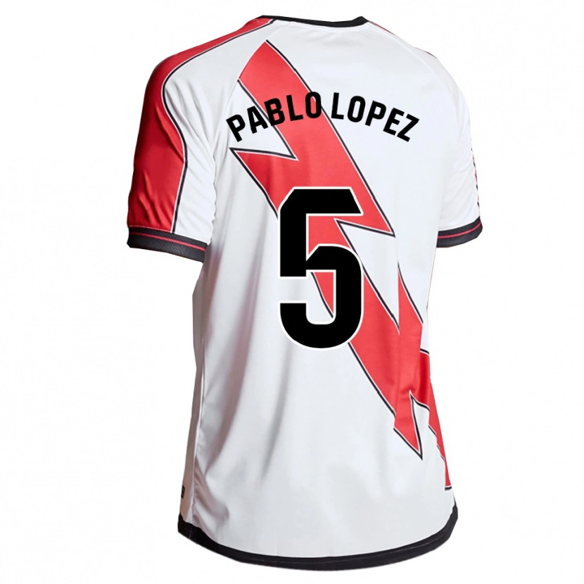 DanxenメンズPablo López#5白赤ホームシャツ2025/26ジャージーユニフォーム