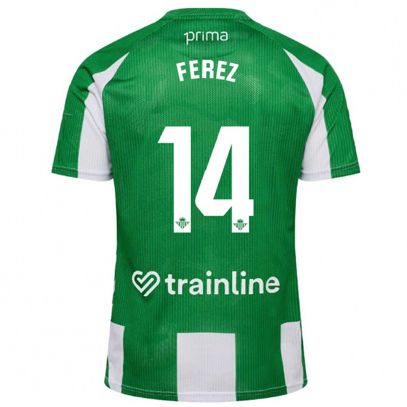 DanxenメンズCarolina Férez#14緑白ホームシャツ2025/26ジャージーユニフォーム