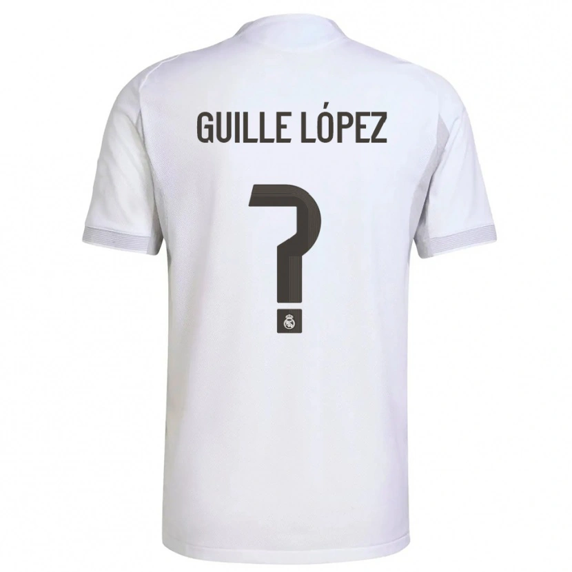 DanxenメンズGuille López#0白黄ホームシャツ2025/26ジャージーユニフォーム