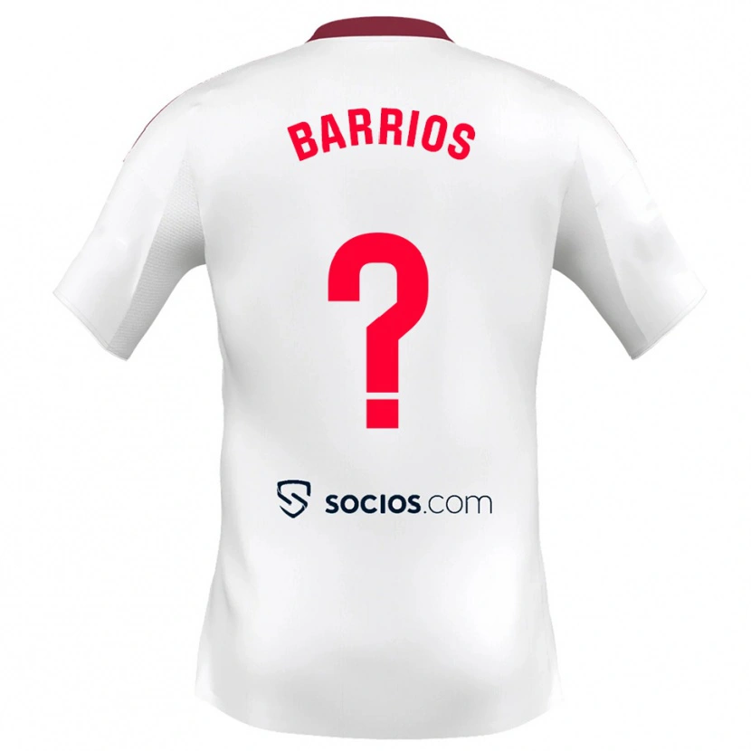 DanxenメンズRodrigo Barrios#0白赤ホームシャツ2025/26ジャージーユニフォーム