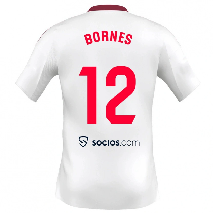 DanxenメンズPedro Bornes#12白赤ホームシャツ2025/26ジャージーユニフォーム