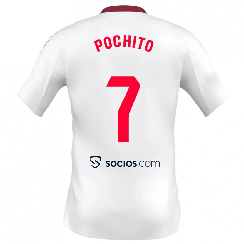 DanxenメンズPochito#7白赤ホームシャツ2025/26ジャージーユニフォーム