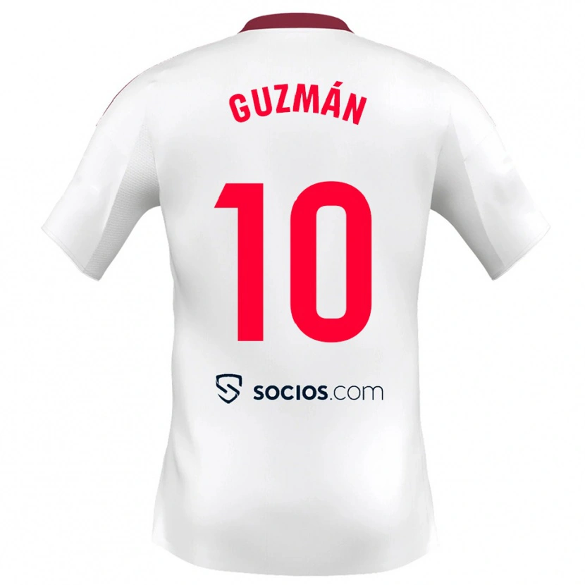 DanxenメンズGonzalo Guzmán#10白赤ホームシャツ2025/26ジャージーユニフォーム