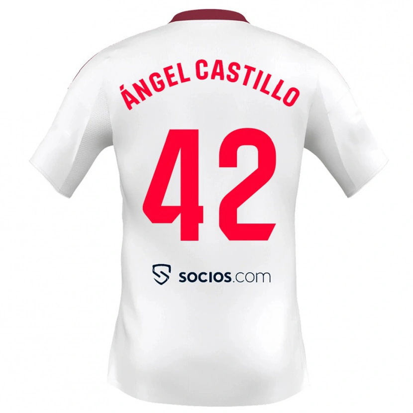 DanxenメンズManuel Ángel Castillo#42白赤ホームシャツ2025/26ジャージーユニフォーム