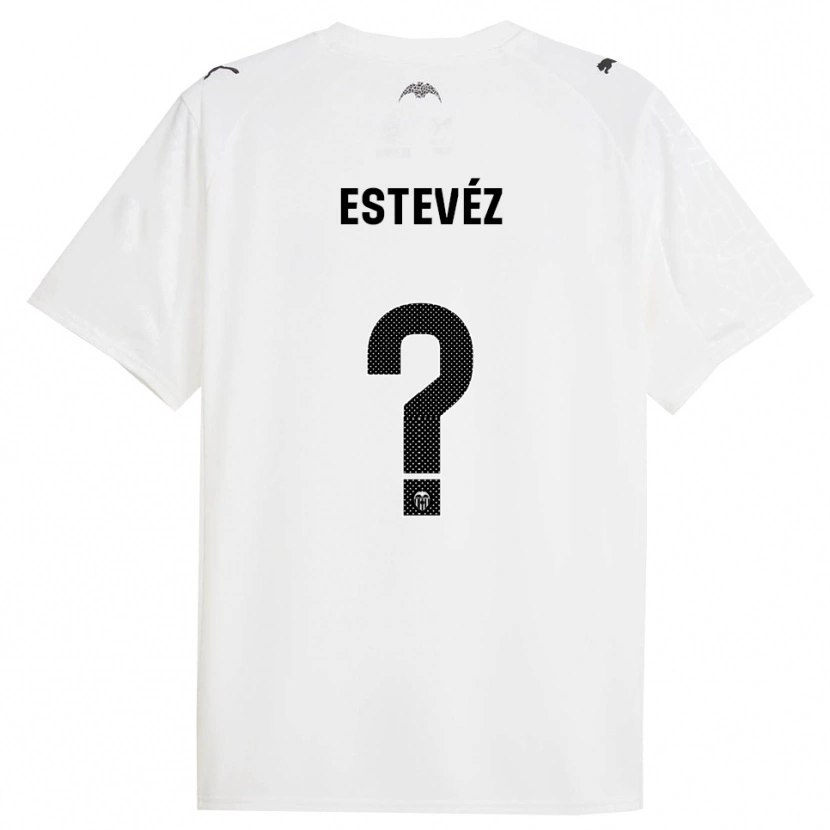 DanxenメンズAlejandro Estevéz#0白黒ホームシャツ2025/26ジャージーユニフォーム