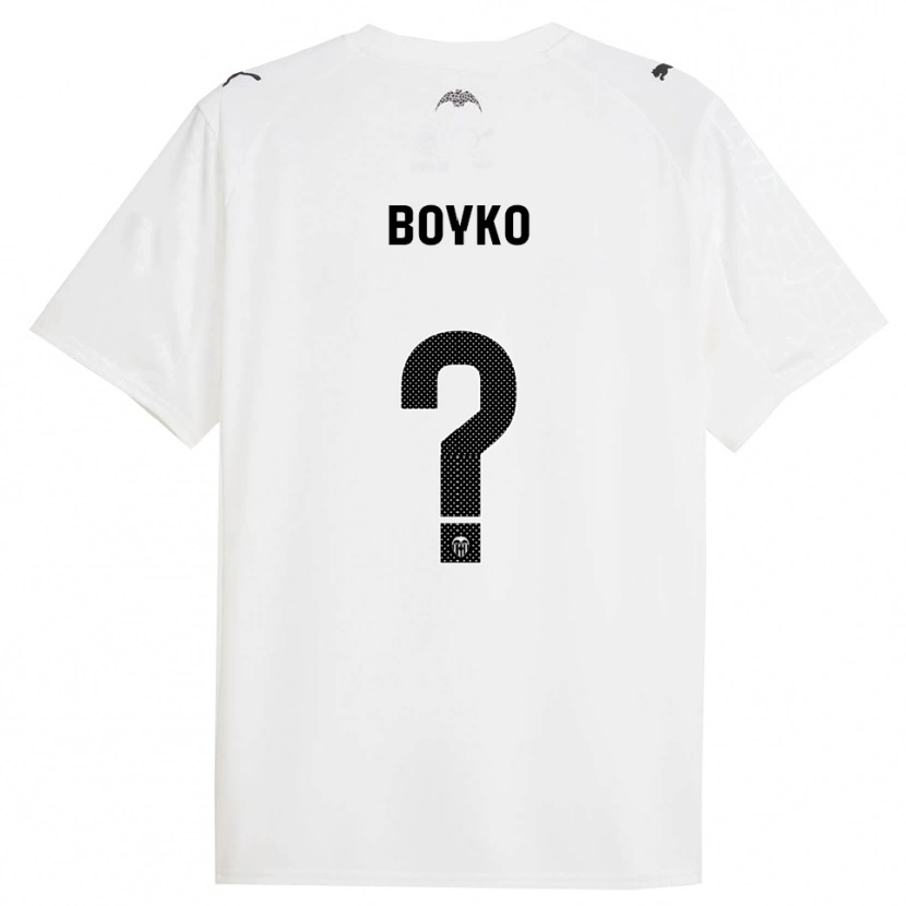 DanxenメンズYaroslav Boyko#0白黒ホームシャツ2025/26ジャージーユニフォーム