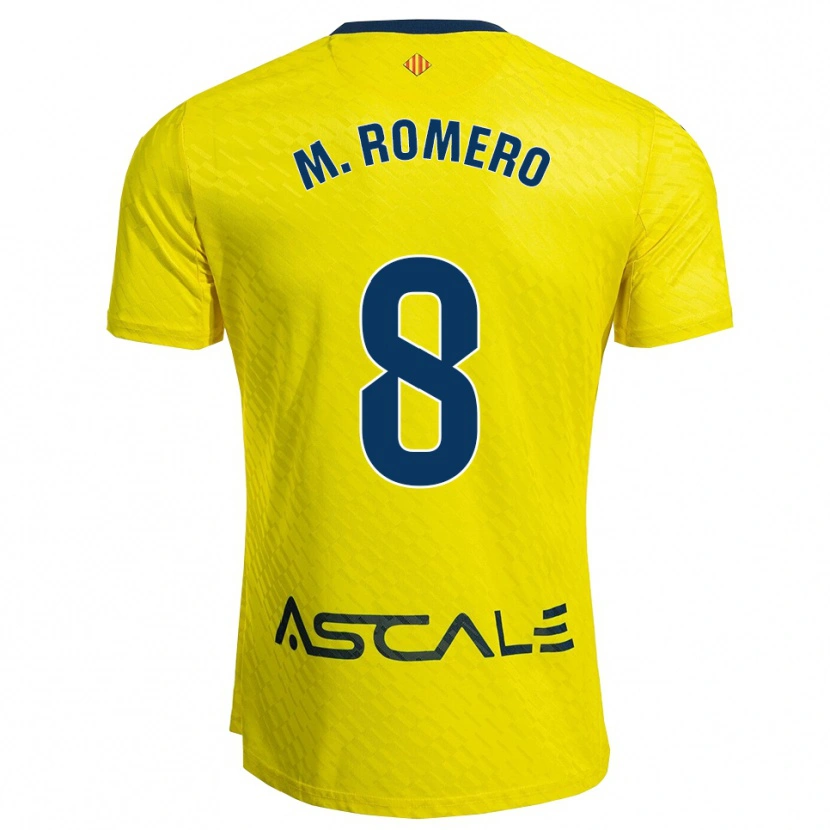 DanxenメンズMaría Romero Catalan#8黄紺ホームシャツ2025/26ジャージーユニフォーム