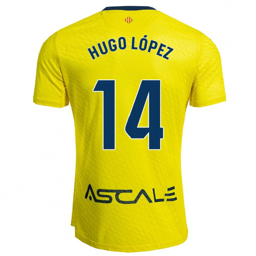 DanxenメンズHugo López#14黄紺ホームシャツ2025/26ジャージーユニフォーム