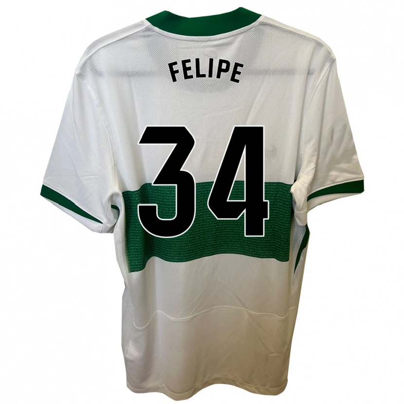 DanxenメンズPablo Felipe#34白緑ホームシャツ2025/26ジャージーユニフォーム