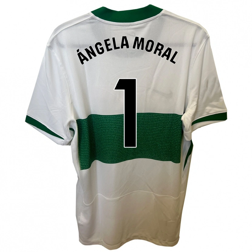 DanxenメンズÁngela Moral Ferrer#1白緑ホームシャツ2025/26ジャージーユニフォーム