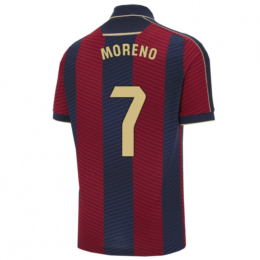 DanxenメンズÁlvaro Moreno#7赤紺ホームシャツ2025/26ジャージーユニフォーム