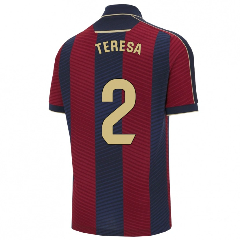 Danxenメンズテレサ・メリダ#2赤紺ホームシャツ2025/26ジャージーユニフォーム
