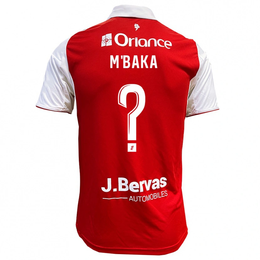 DanxenメンズSacha M'baka#0赤白ホームシャツ2025/26ジャージーユニフォーム
