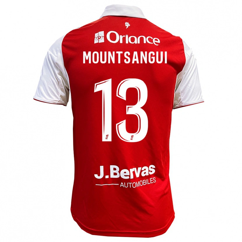DanxenメンズWarren Mountsangui#13赤白ホームシャツ2025/26ジャージーユニフォーム