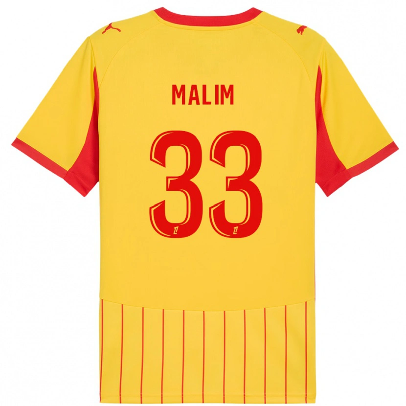 DanxenメンズYasmina Malim#33黄赤ホームシャツ2025/26ジャージーユニフォーム