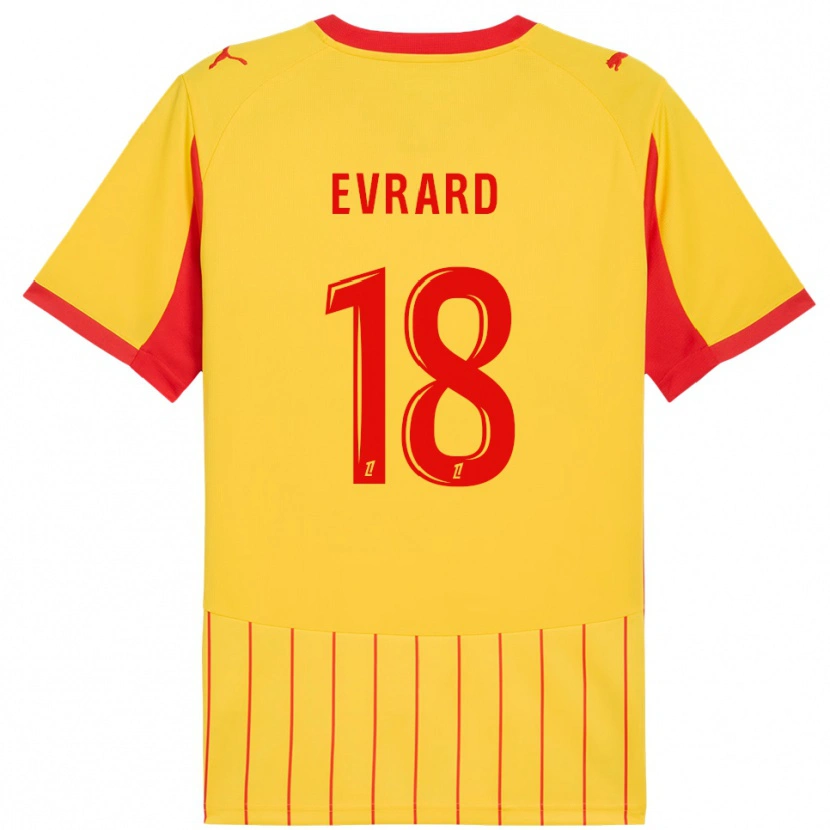 DanxenメンズJulia Evrard#18黄赤ホームシャツ2025/26ジャージーユニフォーム