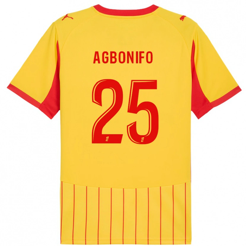 DanxenメンズJeremy Agbonifo#25黄赤ホームシャツ2025/26ジャージーユニフォーム
