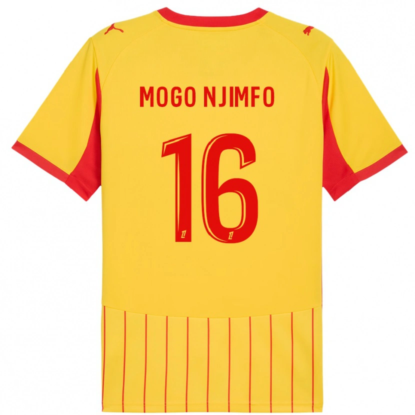 DanxenメンズArthur Mogo Njimfo#16黄赤ホームシャツ2025/26ジャージーユニフォーム