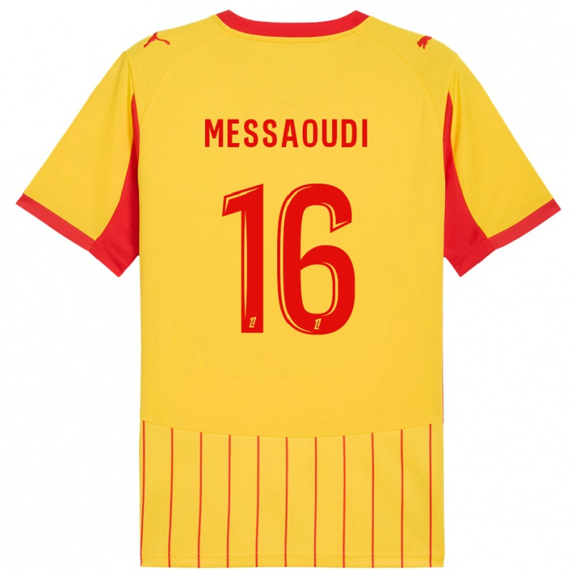 DanxenメンズFedwan Messaoudi#16黄赤ホームシャツ2025/26ジャージーユニフォーム