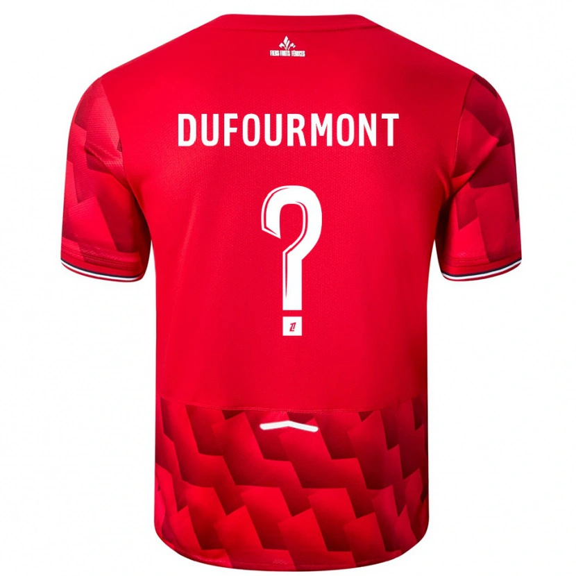 DanxenメンズEléa Dufourmont#0赤白ホームシャツ2025/26ジャージーユニフォーム