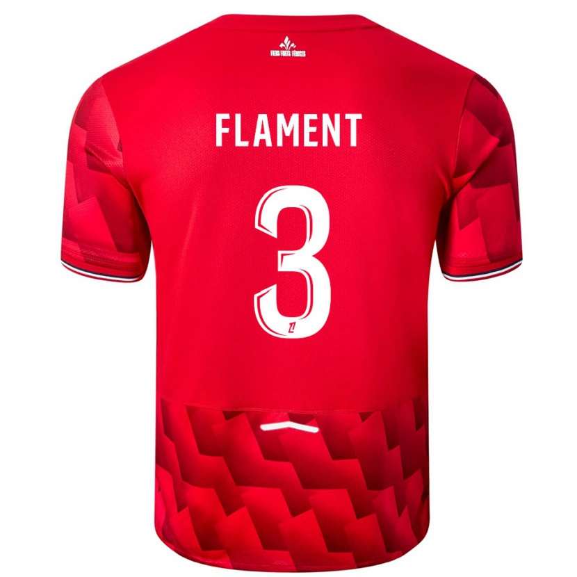 DanxenメンズCorentin Flament#3赤白ホームシャツ2025/26ジャージーユニフォーム