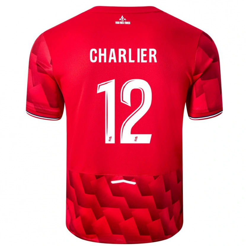 DanxenメンズAmaury Charlier#12赤白ホームシャツ2025/26ジャージーユニフォーム