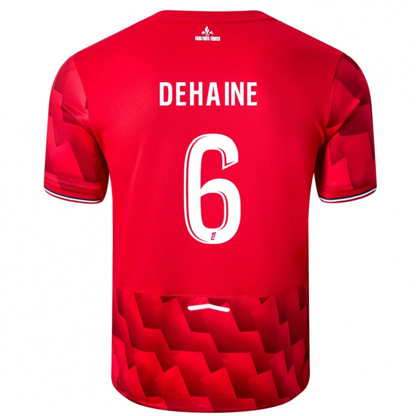 DanxenメンズAxel Dehaine#6赤白ホームシャツ2025/26ジャージーユニフォーム