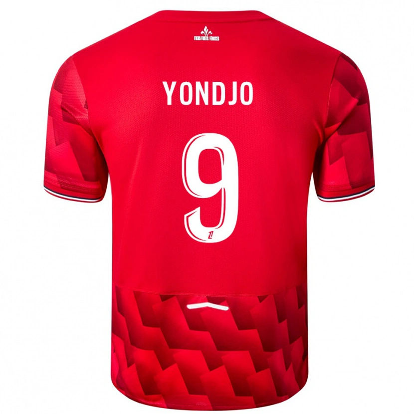 DanxenメンズAngel Yondjo#9赤白ホームシャツ2025/26ジャージーユニフォーム