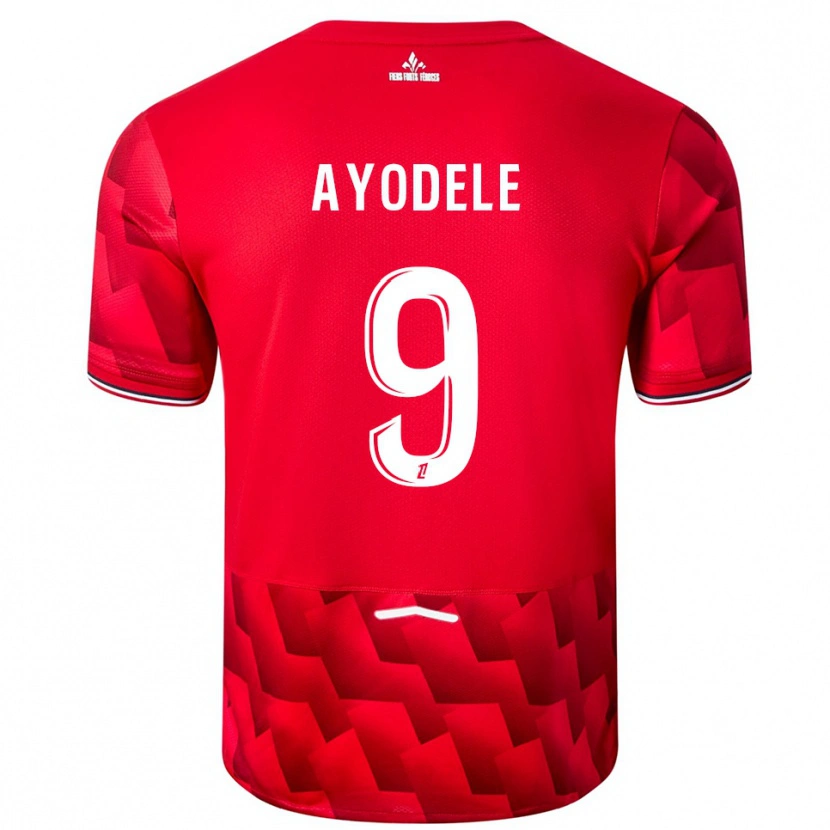 DanxenメンズAdeshina Ayodele#9赤白ホームシャツ2025/26ジャージーユニフォーム