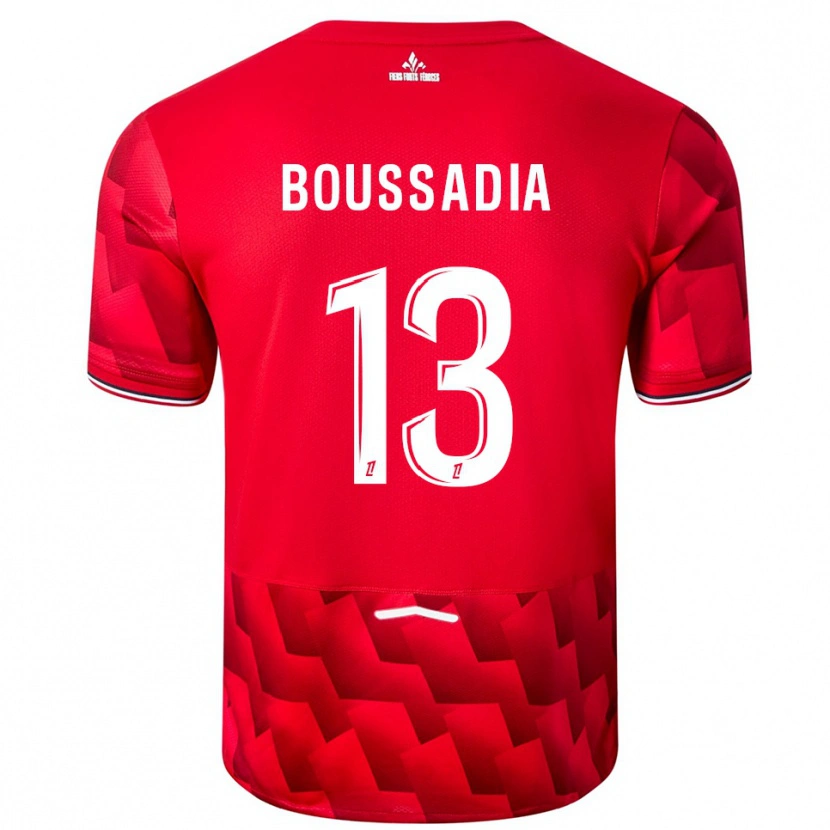 DanxenメンズSaad Boussadia#13赤白ホームシャツ2025/26ジャージーユニフォーム
