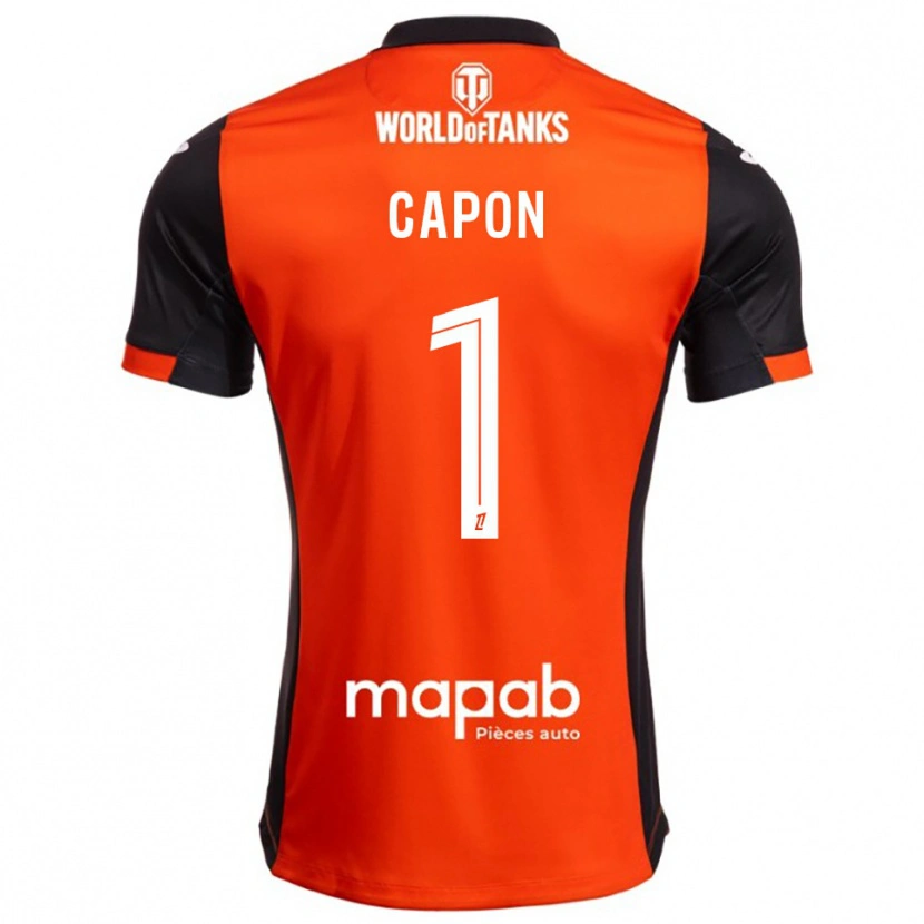 DanxenメンズEmma Capon#1黒オレンジホームシャツ2025/26ジャージーユニフォーム