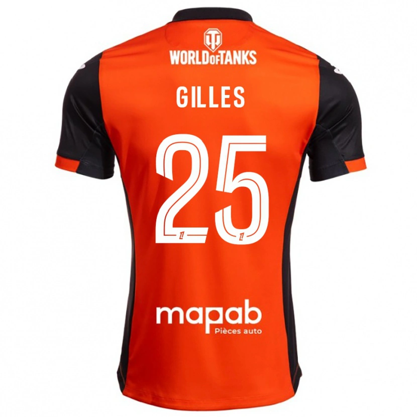 DanxenメンズElodie Gilles#25黒オレンジホームシャツ2025/26ジャージーユニフォーム