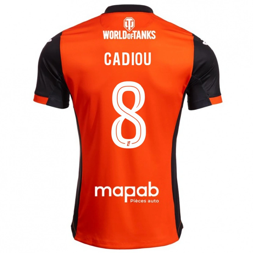 DanxenメンズNoah Cadiou#8黒オレンジホームシャツ2025/26ジャージーユニフォーム
