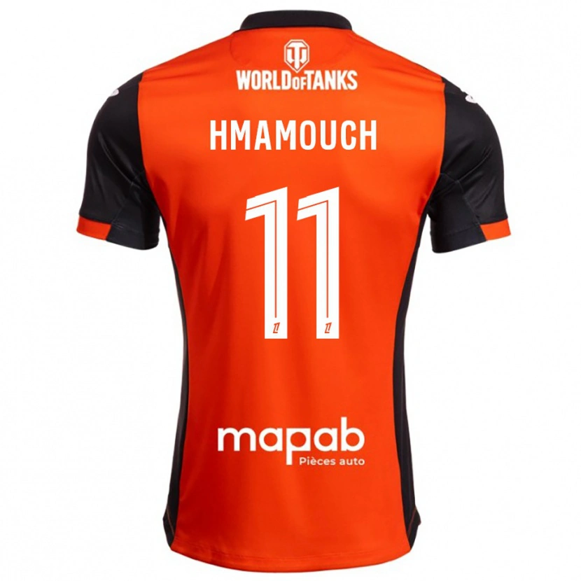 DanxenメンズMohamed-Anouar Hmamouch#11黒オレンジホームシャツ2025/26ジャージーユニフォーム