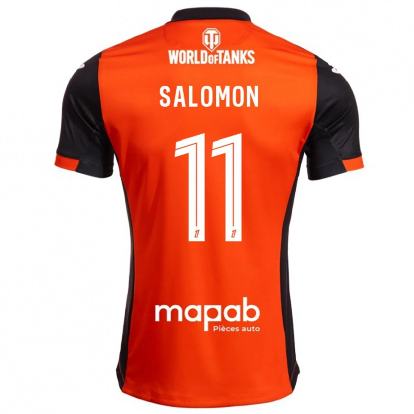 DanxenメンズEnzo Salomon#11黒オレンジホームシャツ2025/26ジャージーユニフォーム