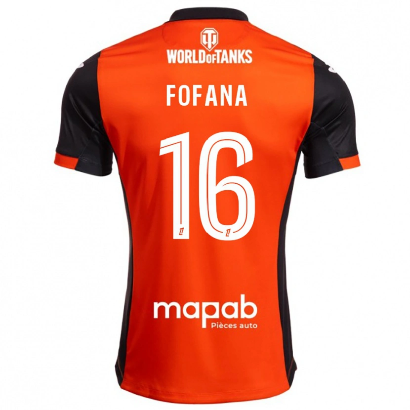 DanxenメンズBahliseny Fofana#16黒オレンジホームシャツ2025/26ジャージーユニフォーム