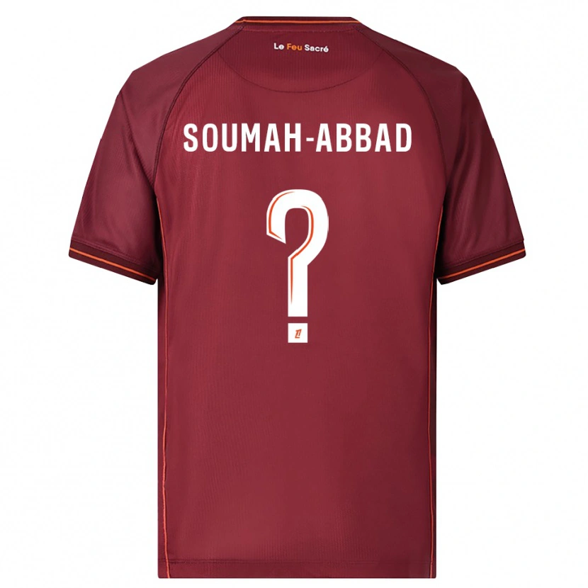 DanxenメンズÉdouard Soumah-Abbad#0バーガンディ白ホームシャツ2025/26ジャージーユニフォーム