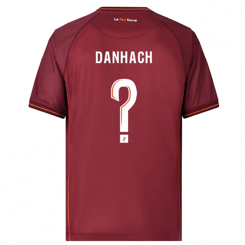 DanxenメンズDjebril Danhach#0バーガンディ白ホームシャツ2025/26ジャージーユニフォーム