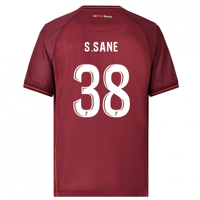 DanxenメンズSadibou Sané#38バーガンディ白ホームシャツ2025/26ジャージーユニフォーム