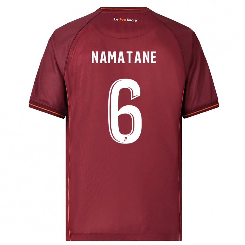 DanxenメンズJoseph Namatane#6バーガンディ白ホームシャツ2025/26ジャージーユニフォーム