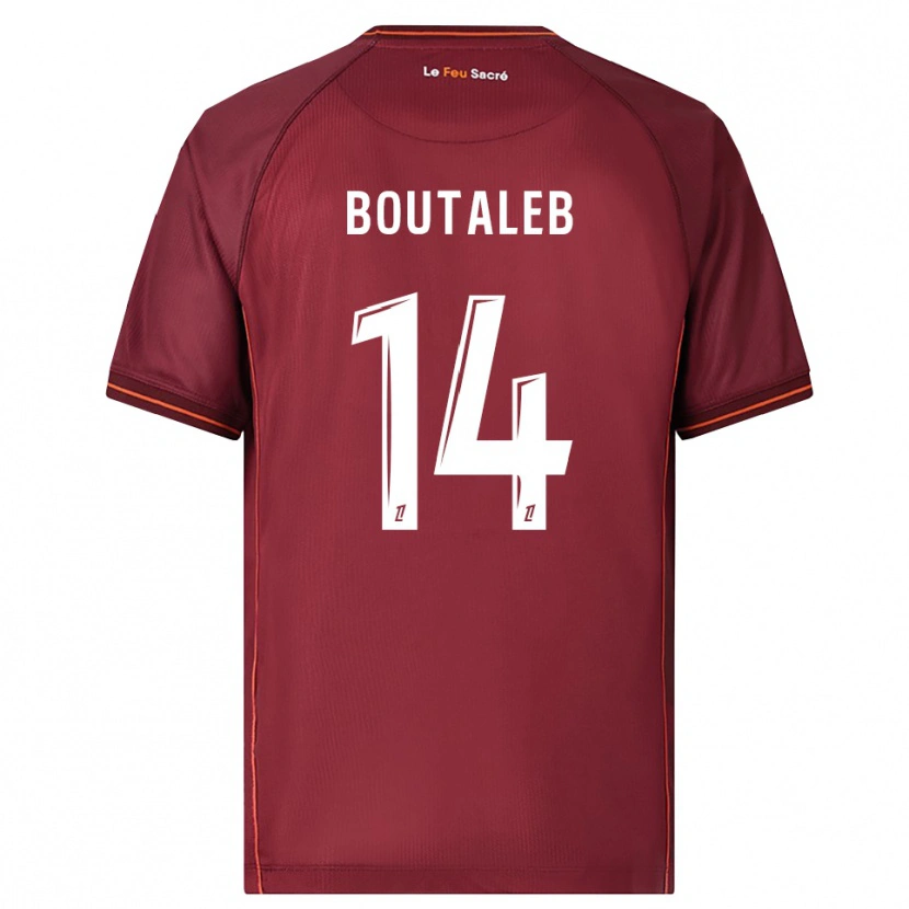 DanxenメンズInès Boutaleb#14バーガンディ白ホームシャツ2025/26ジャージーユニフォーム