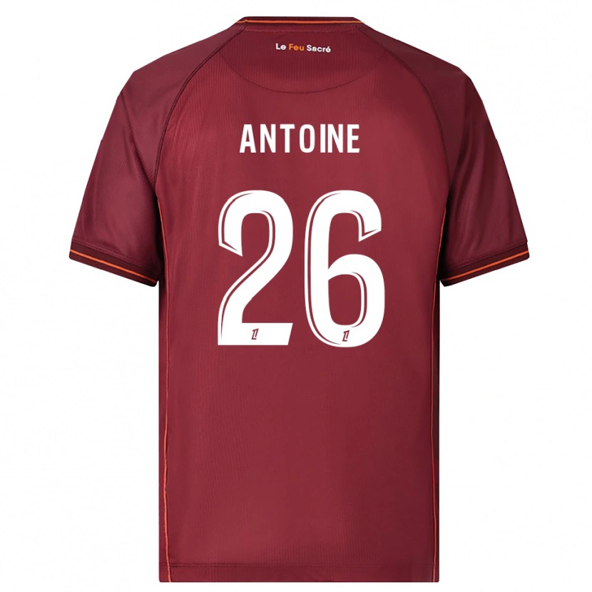 DanxenメンズMaud Antoine#26バーガンディ白ホームシャツ2025/26ジャージーユニフォーム